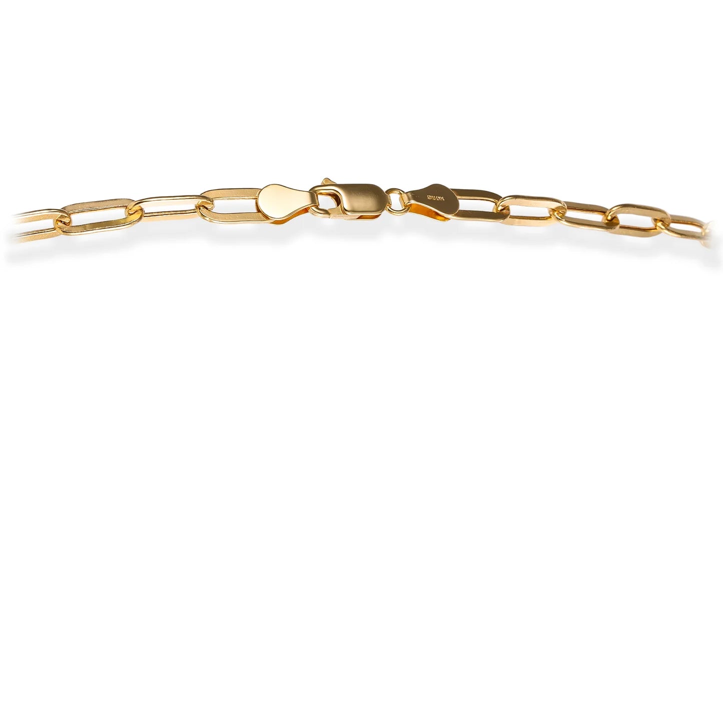 14kt Gold Flat Paperclip Necklace