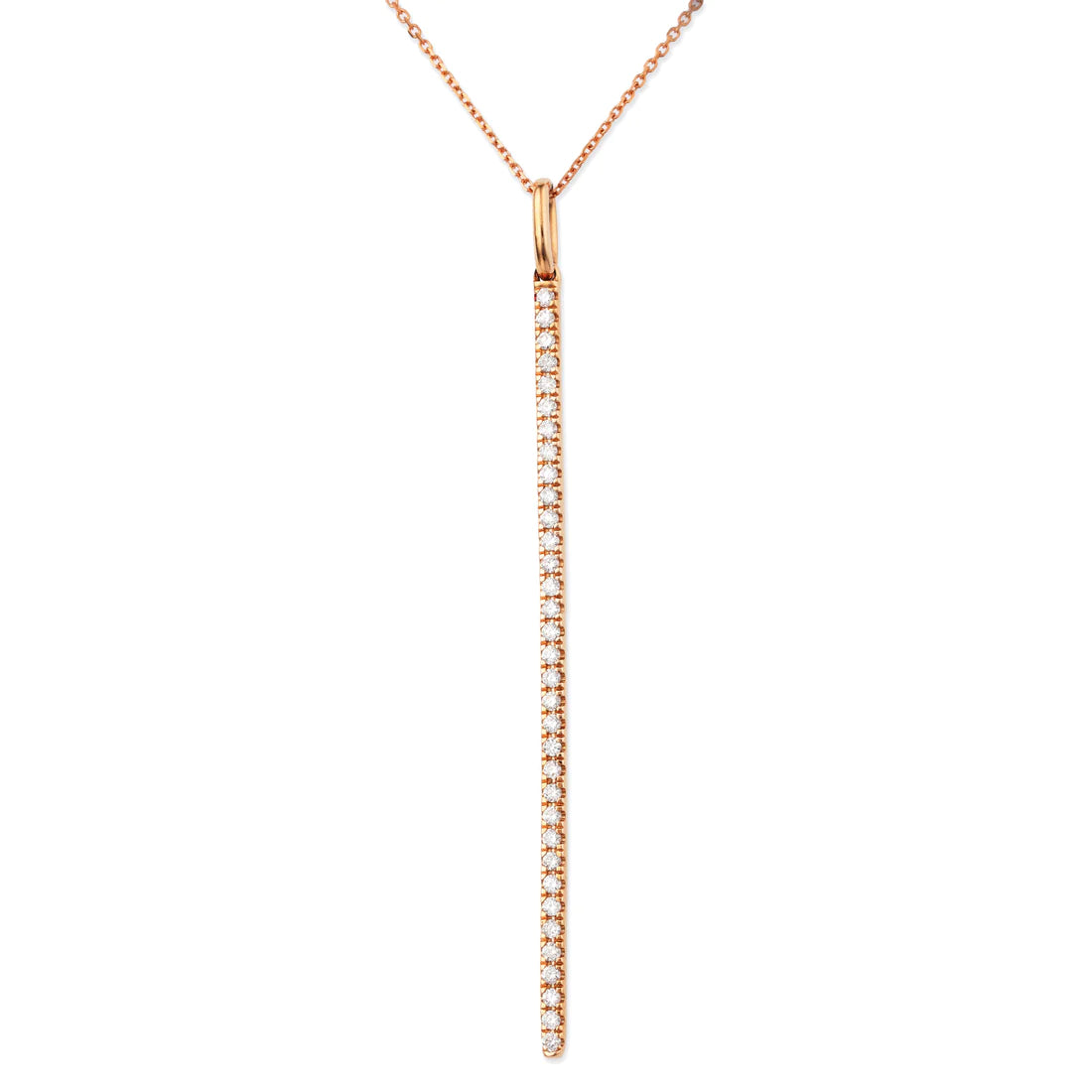 Diamond Bar Pendent Necklace