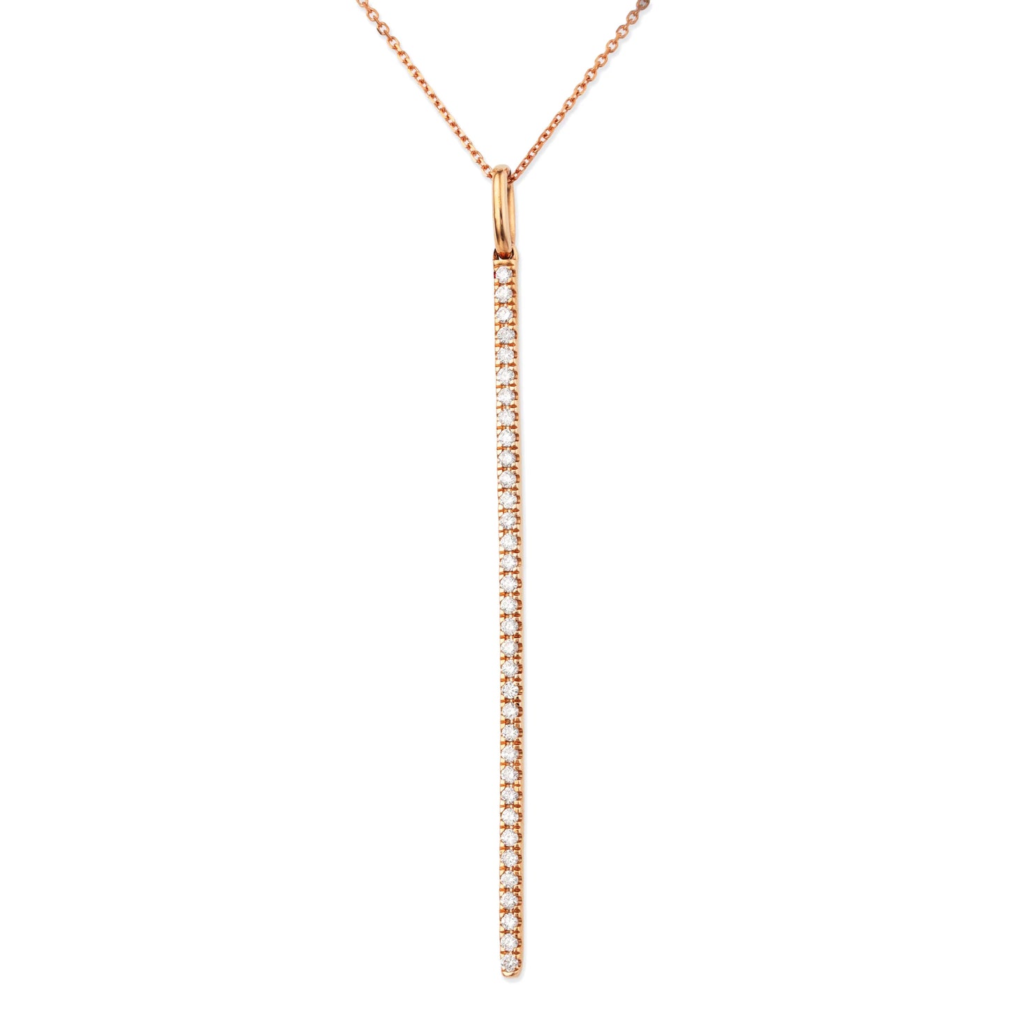 Diamond Bar Pendent Necklace
