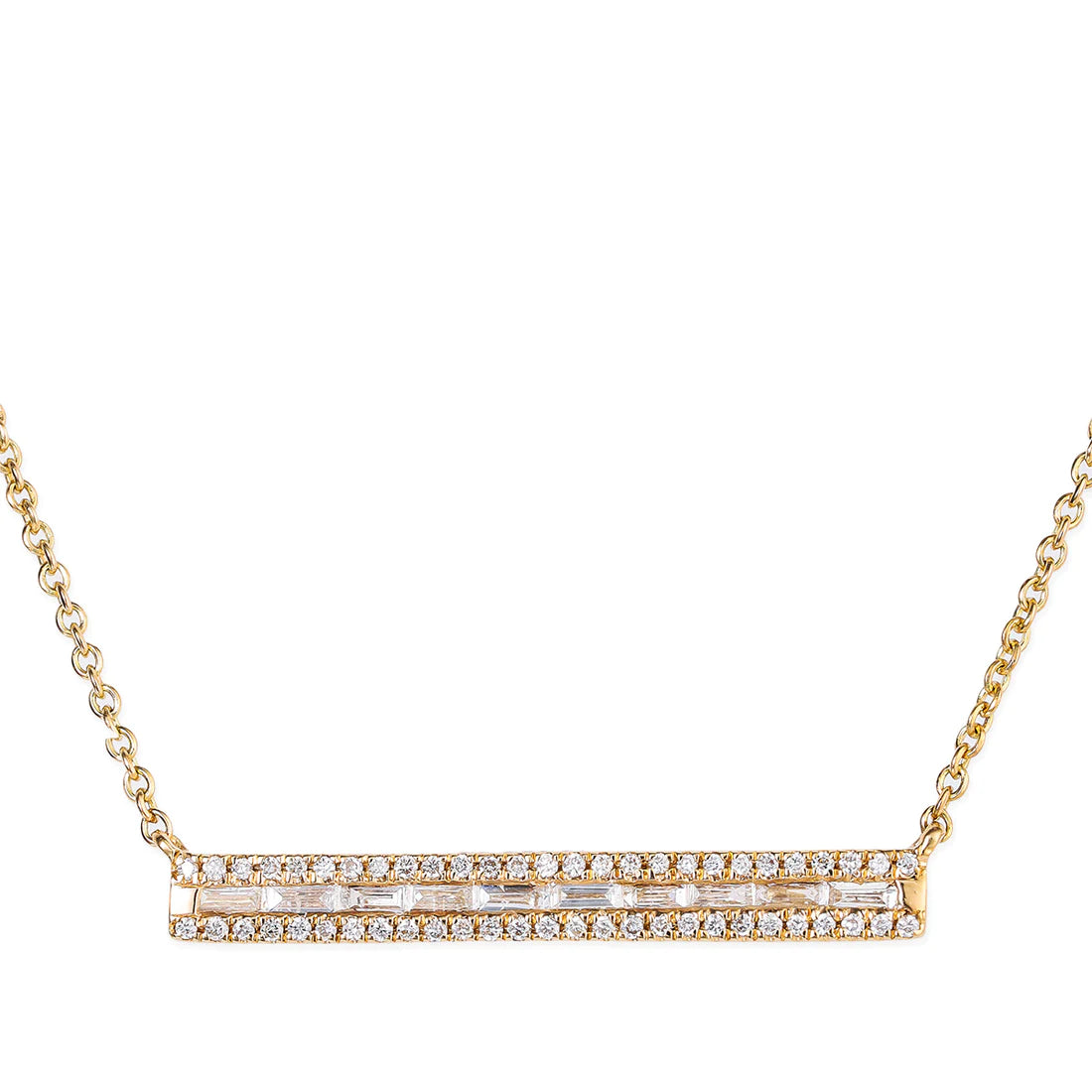 Diamond Bar Necklace