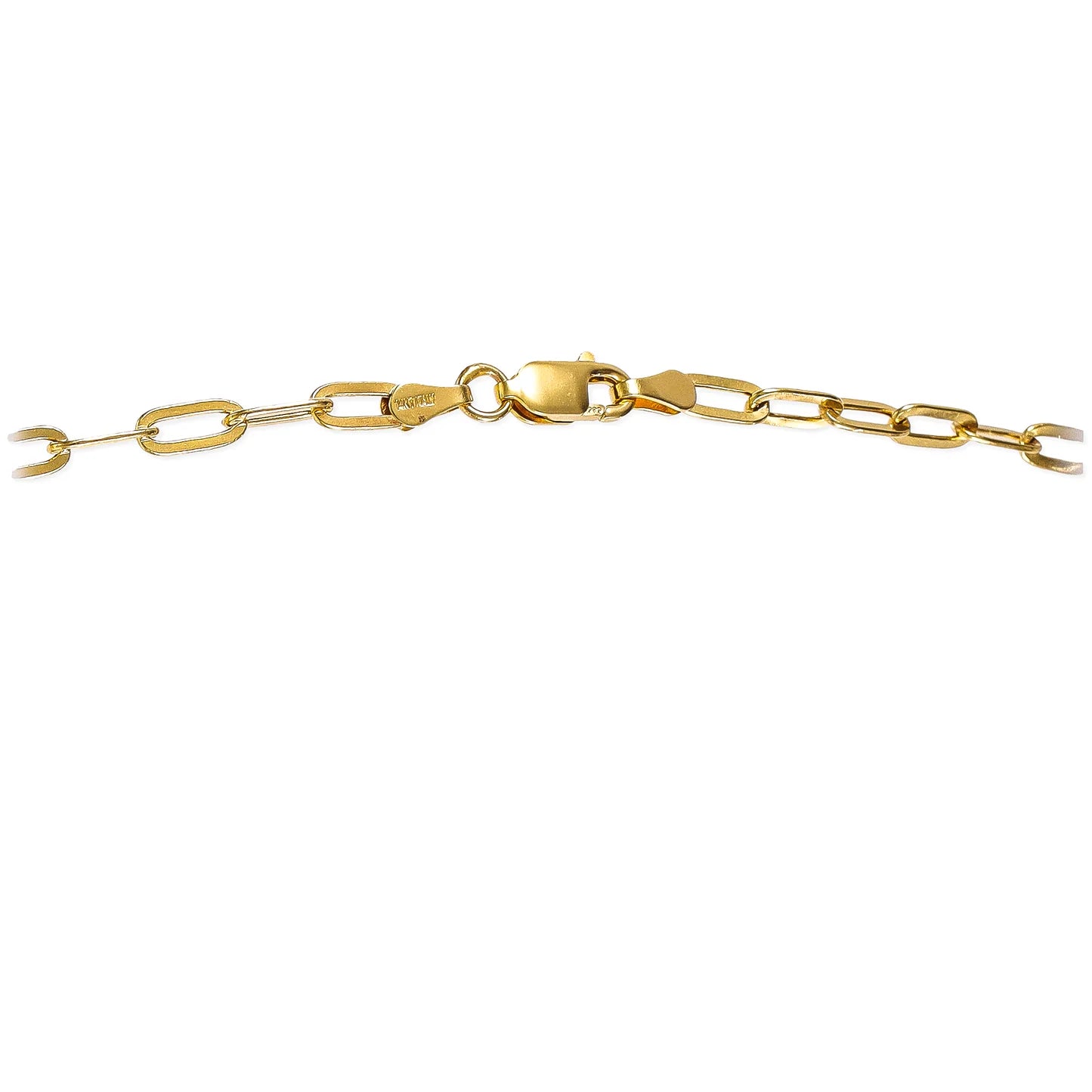 14kt Gold Flat Paperclip Necklace