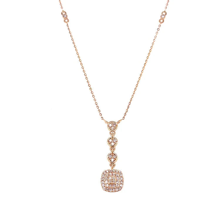 14kt Yellow Gold Diamond Necklace