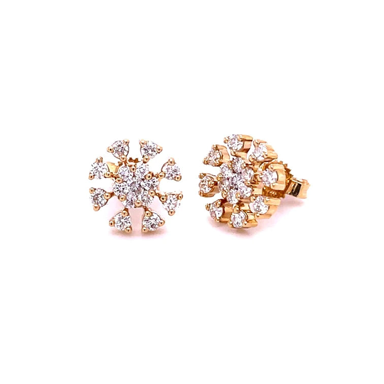 14kt Yellow Gold Diamond Earing