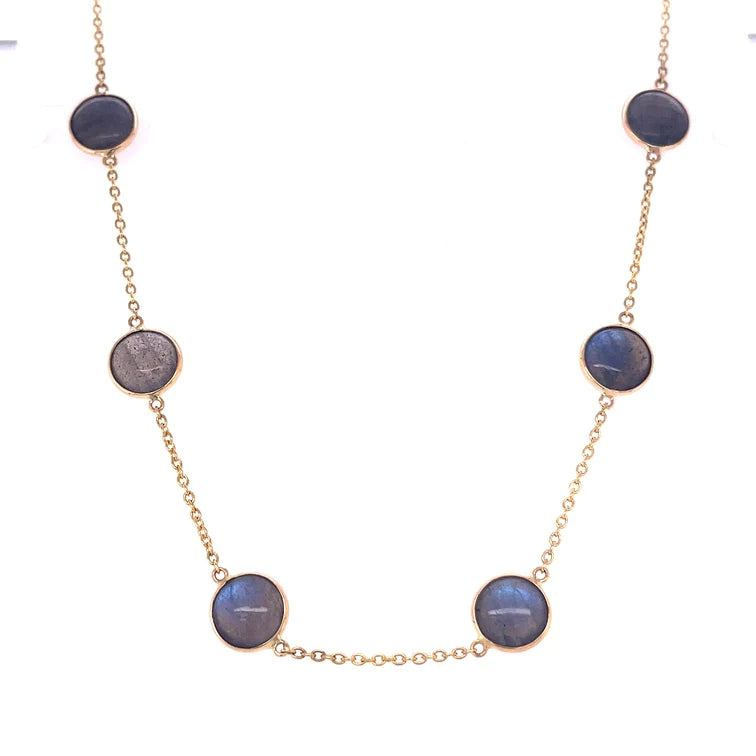 14kt Yellow Gold Labradorite Necklace