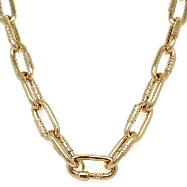 14kt Yellow Gold Paperclip 18" Necklace