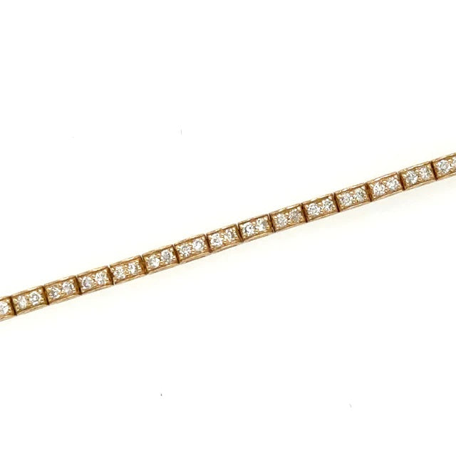 14kt Yellow Gold Bracelet With Diamonds