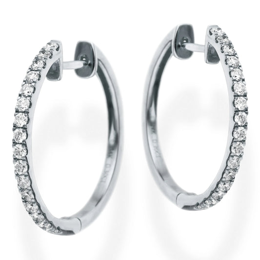 Diamond Huggies Earrings White Gold