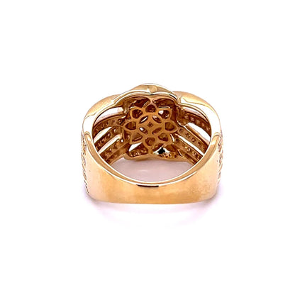 14kt Yellow Gold Twisted Pave Diamond Ring