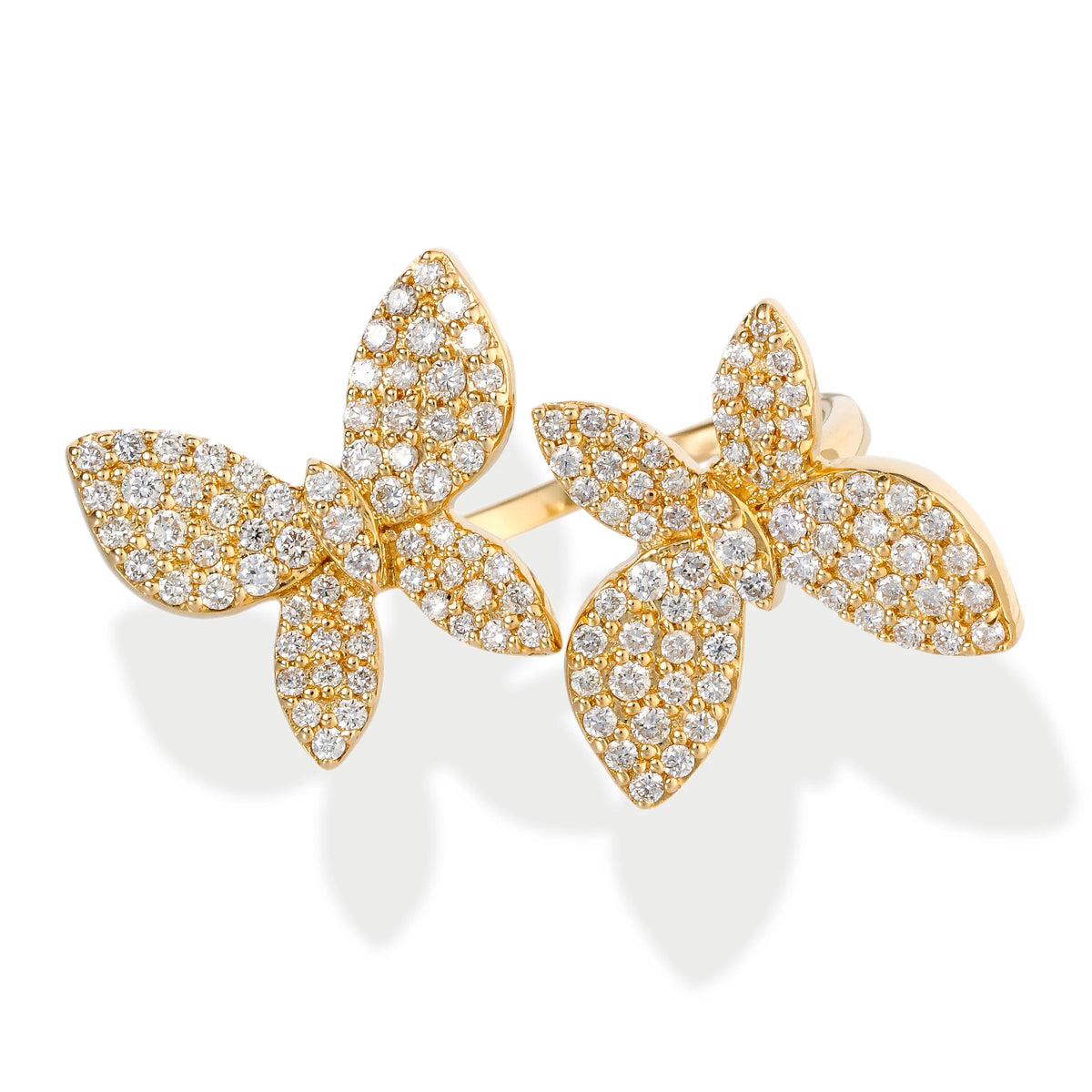 Diamond Butterfly Ring in 14kt Gold