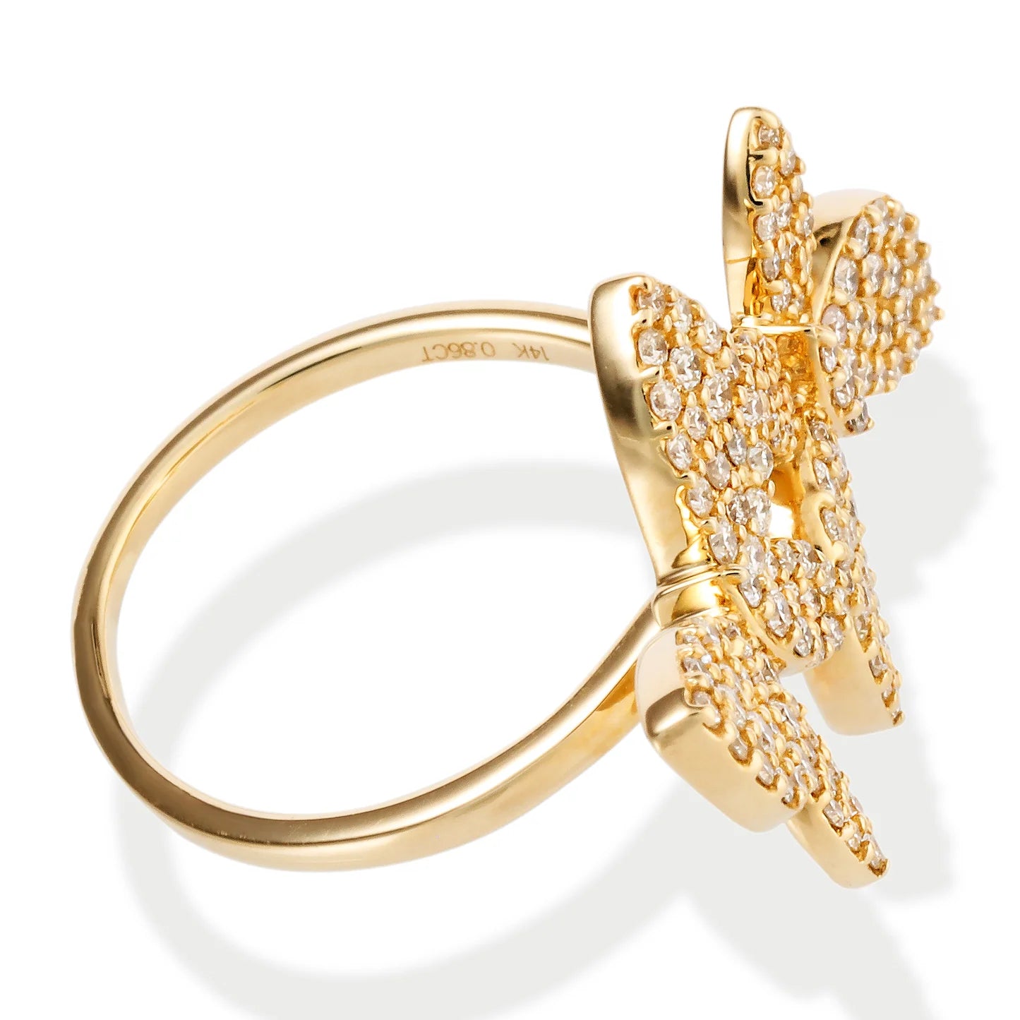 Diamond Butterfly Ring in 14kt Gold