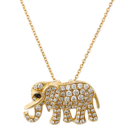 Diamond Elephant Pendant