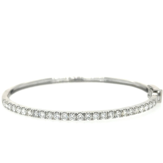 14kt White Gold Diamond Bangle