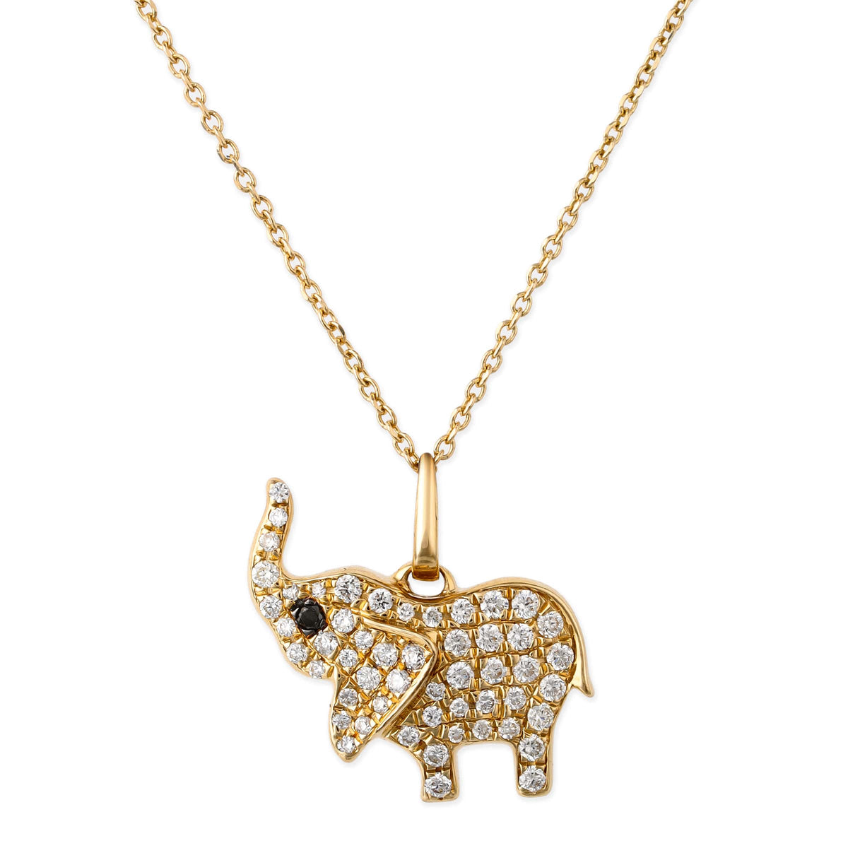 Diamond Elephant Pendant