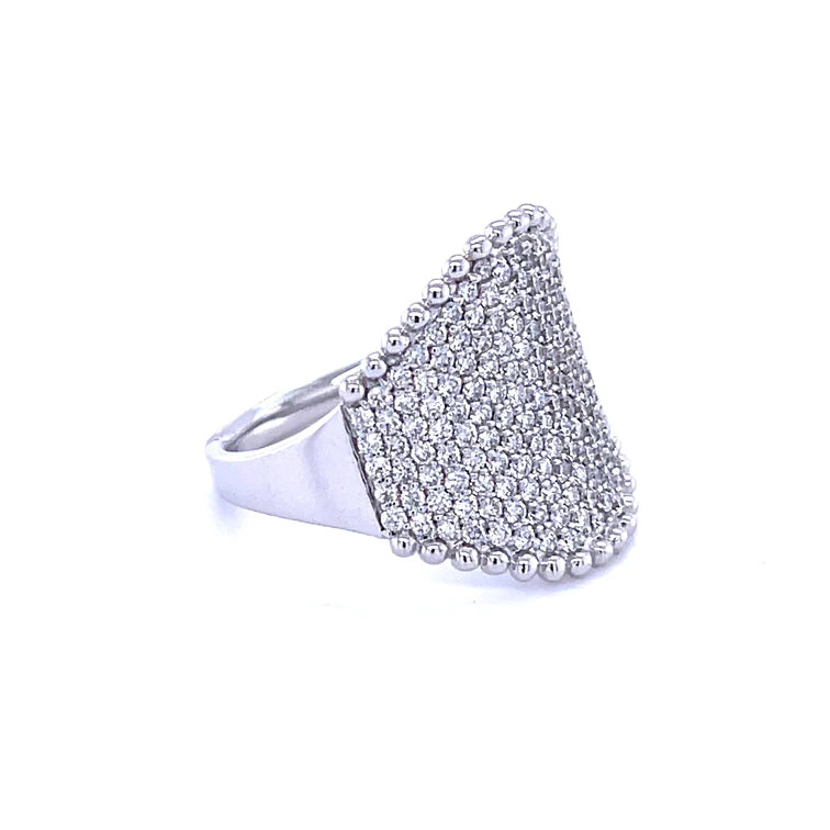14kt White Gold With Diamond Ring