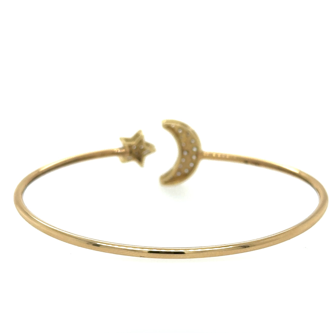 Star Moon Diamond Bangle