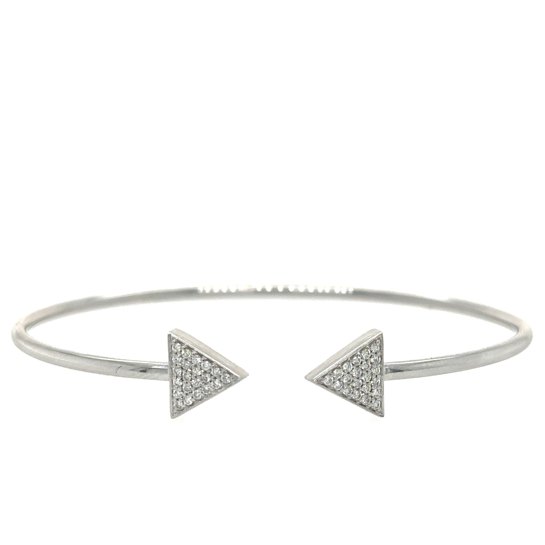 14kt White Gold Diamond Bangle