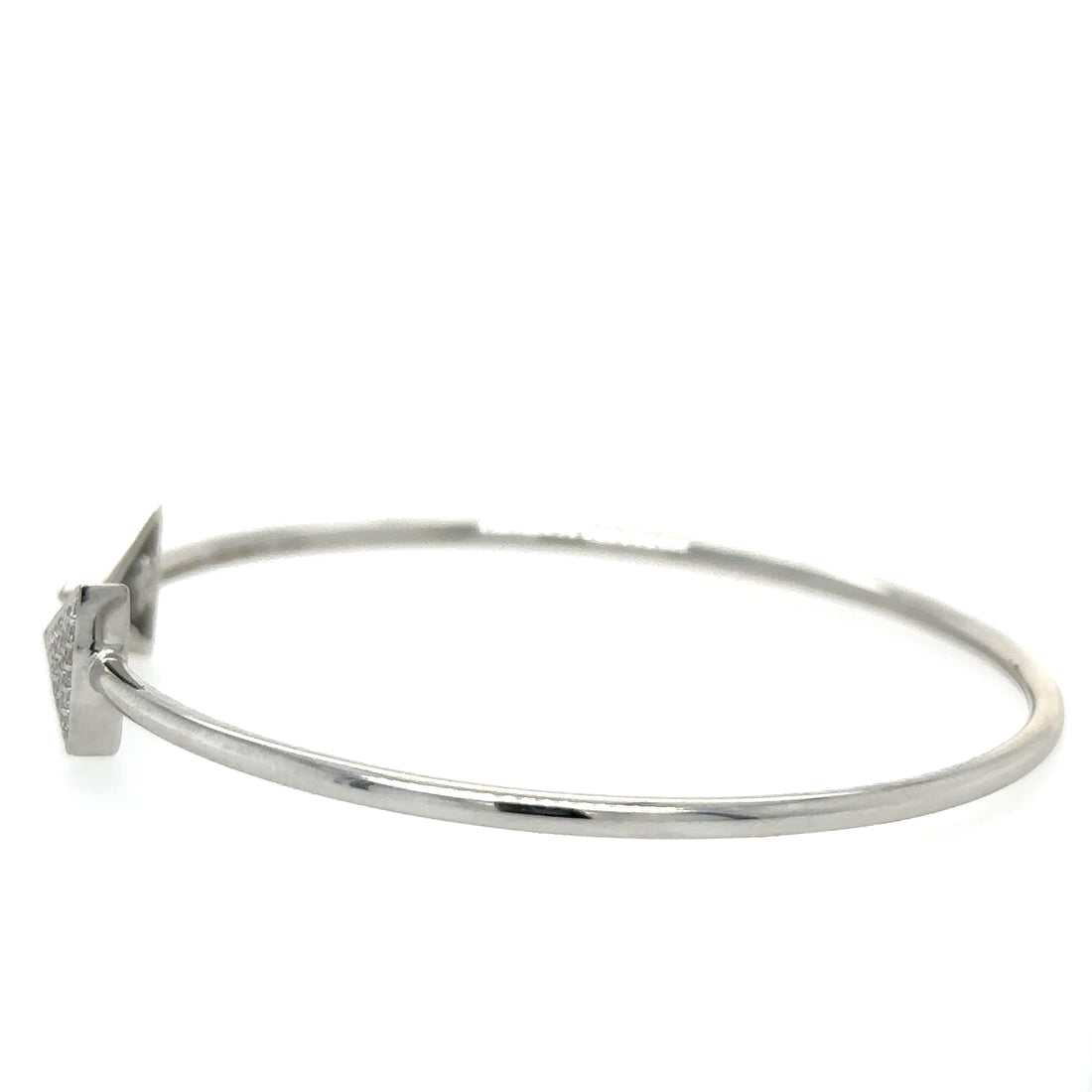 14kt White Gold Diamond Bangle