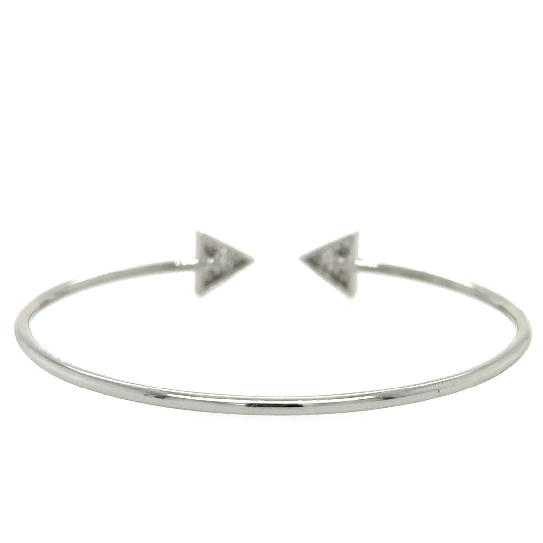 14kt White Gold Diamond Bangle