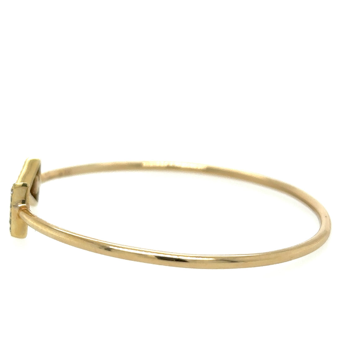 14kt Yellow Gold Diamond Bangle