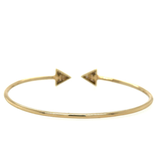 14kt Yellow Gold Diamond Bangle