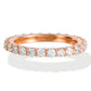 14kt Rose Gold Simple Pave Diamond Ring Band