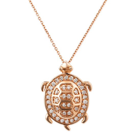 Diamond Turtle Pendant