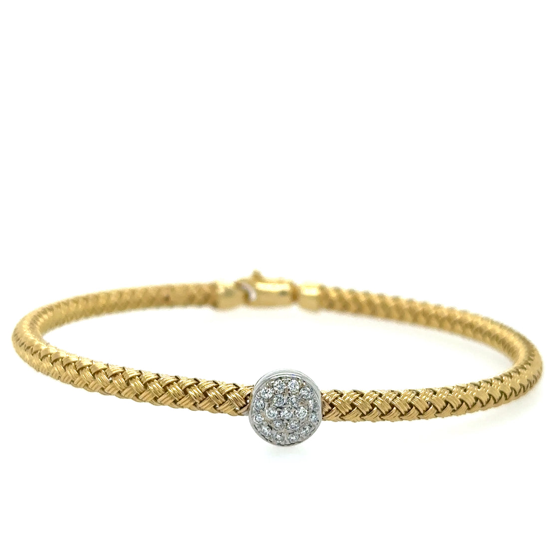 18kt Yellow Gold Diamond Bangle