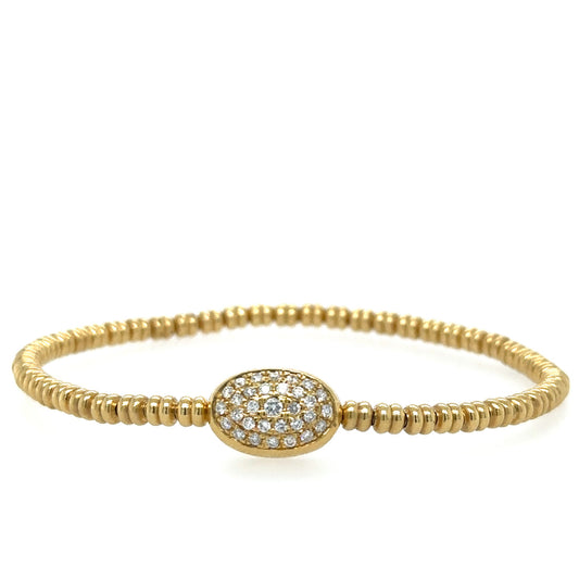 18kt Yellow Gold Diamond Bangle