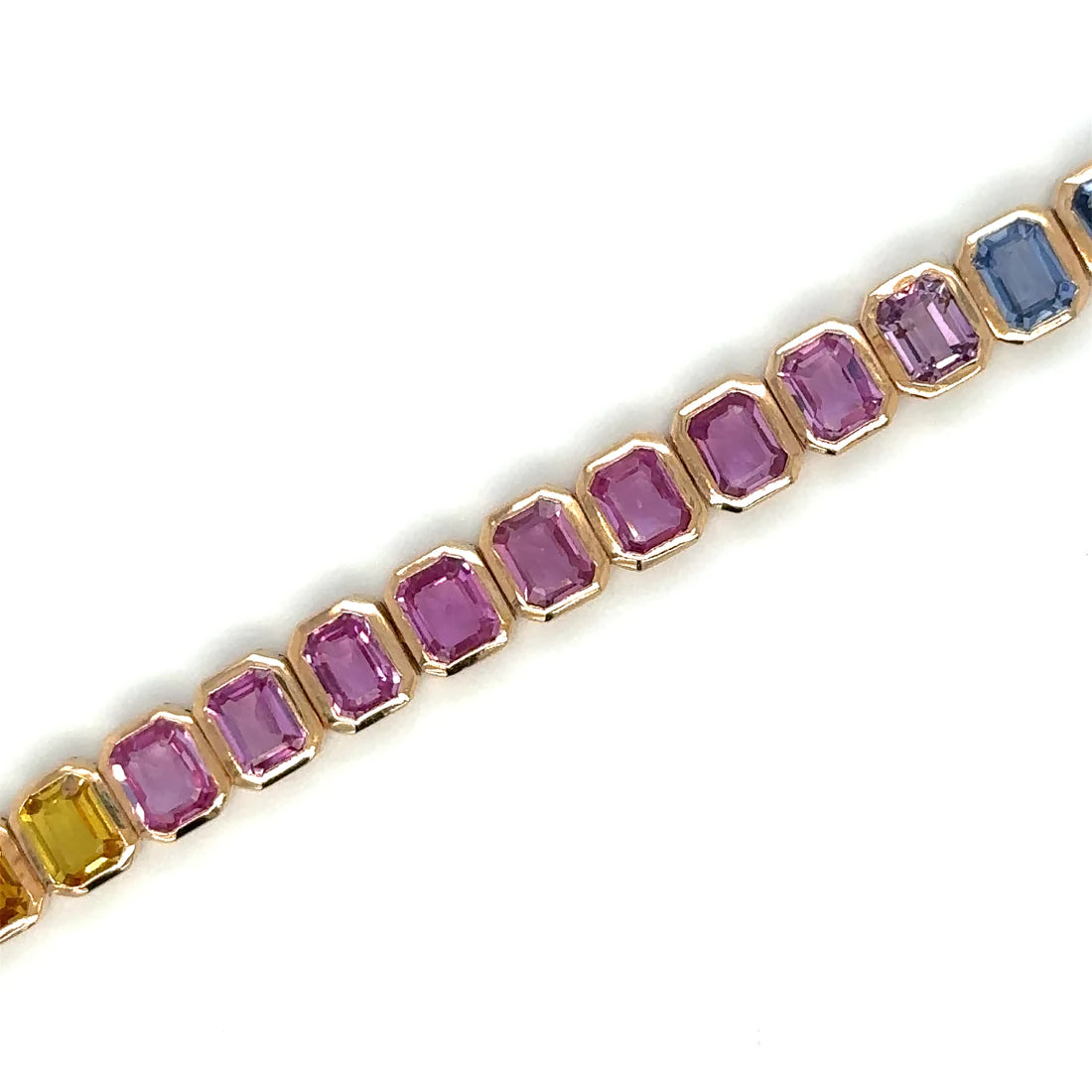 18kt Rose Gold Multi Sapphire Bracelet