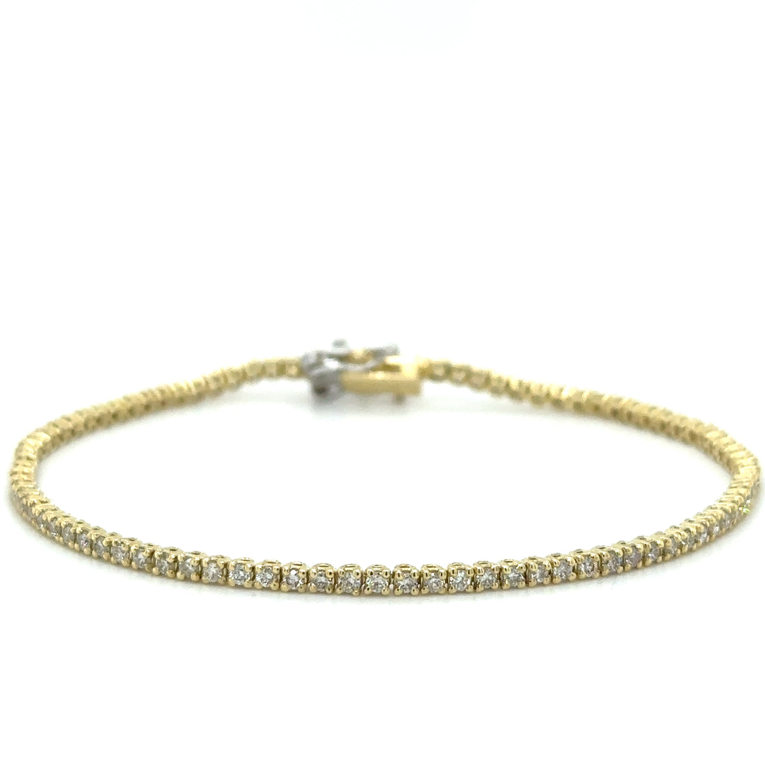 14kt Yellow Gold Diamond Tennis Bracelet