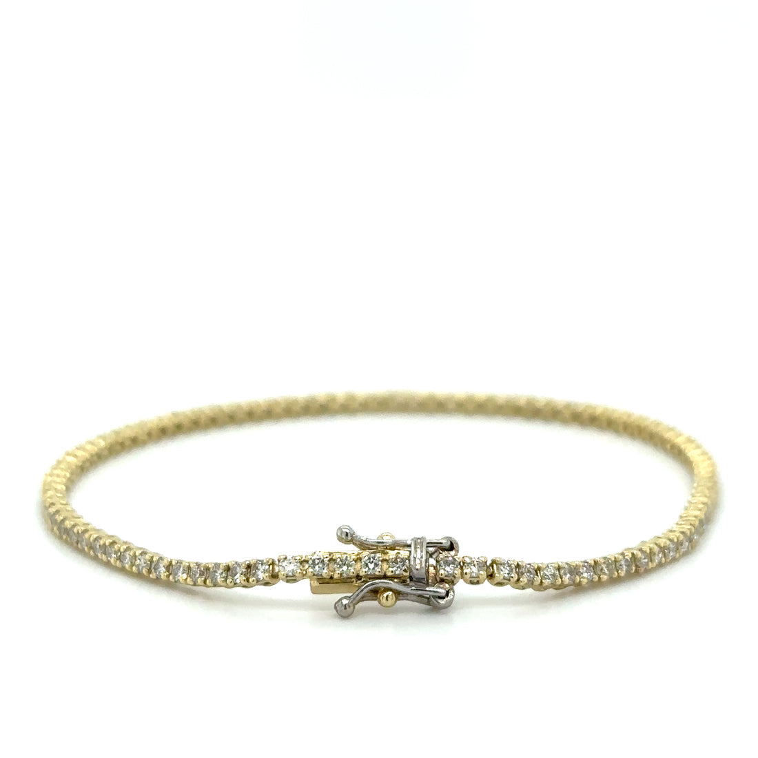 14kt Yellow Gold Diamond Tennis Bracelet