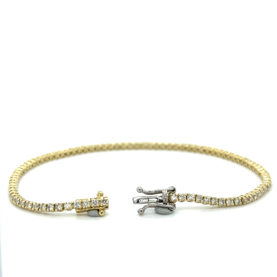 14kt Yellow Gold Diamond Tennis Bracelet
