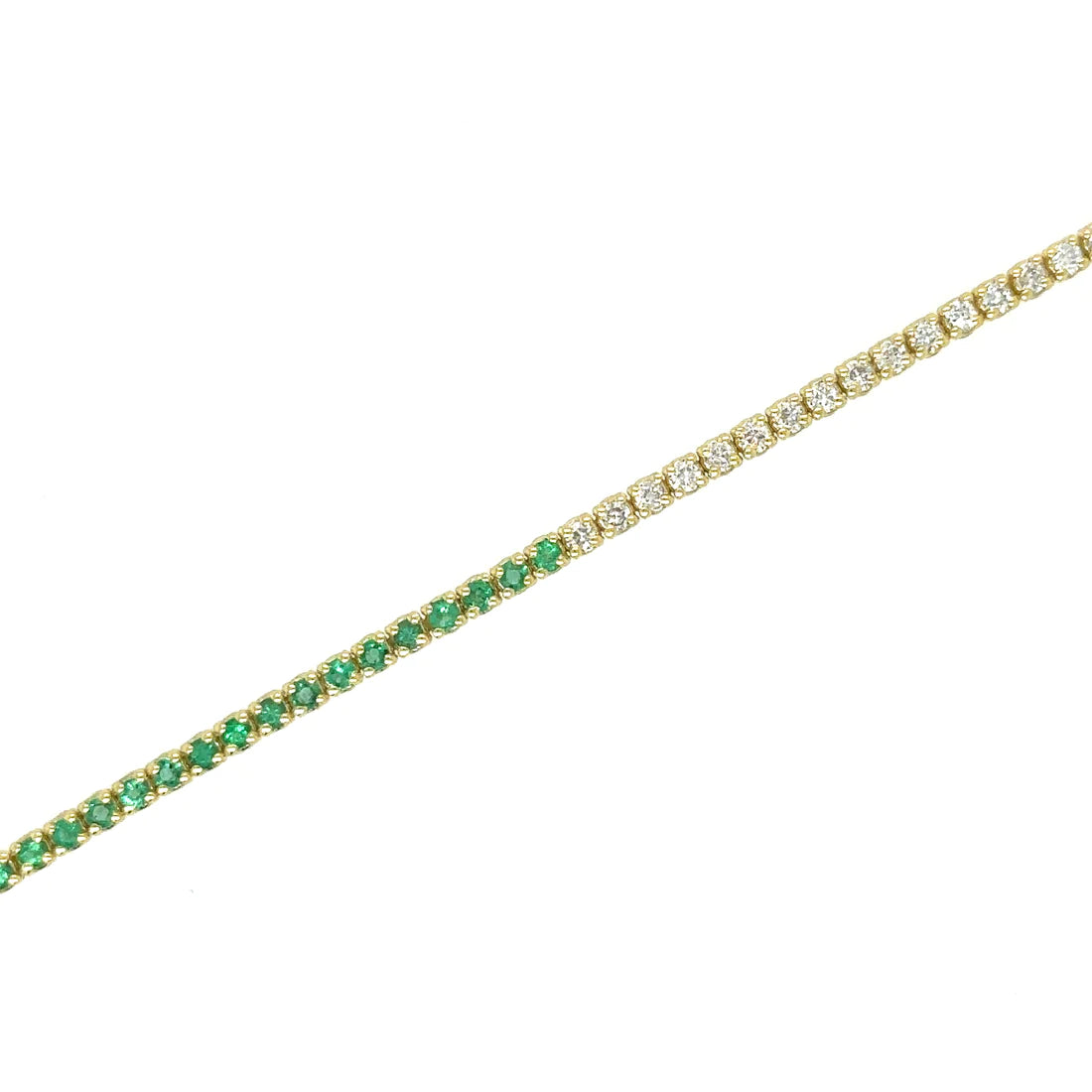 Diamonds / Emerald Tennis Bracelet