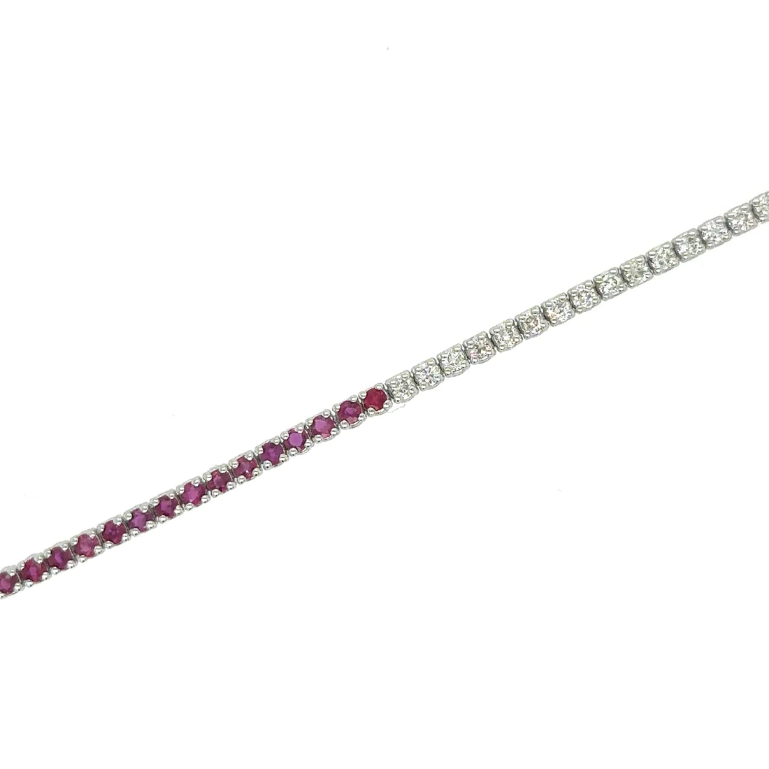 Diamonds / Ruby Tennis Bracelet