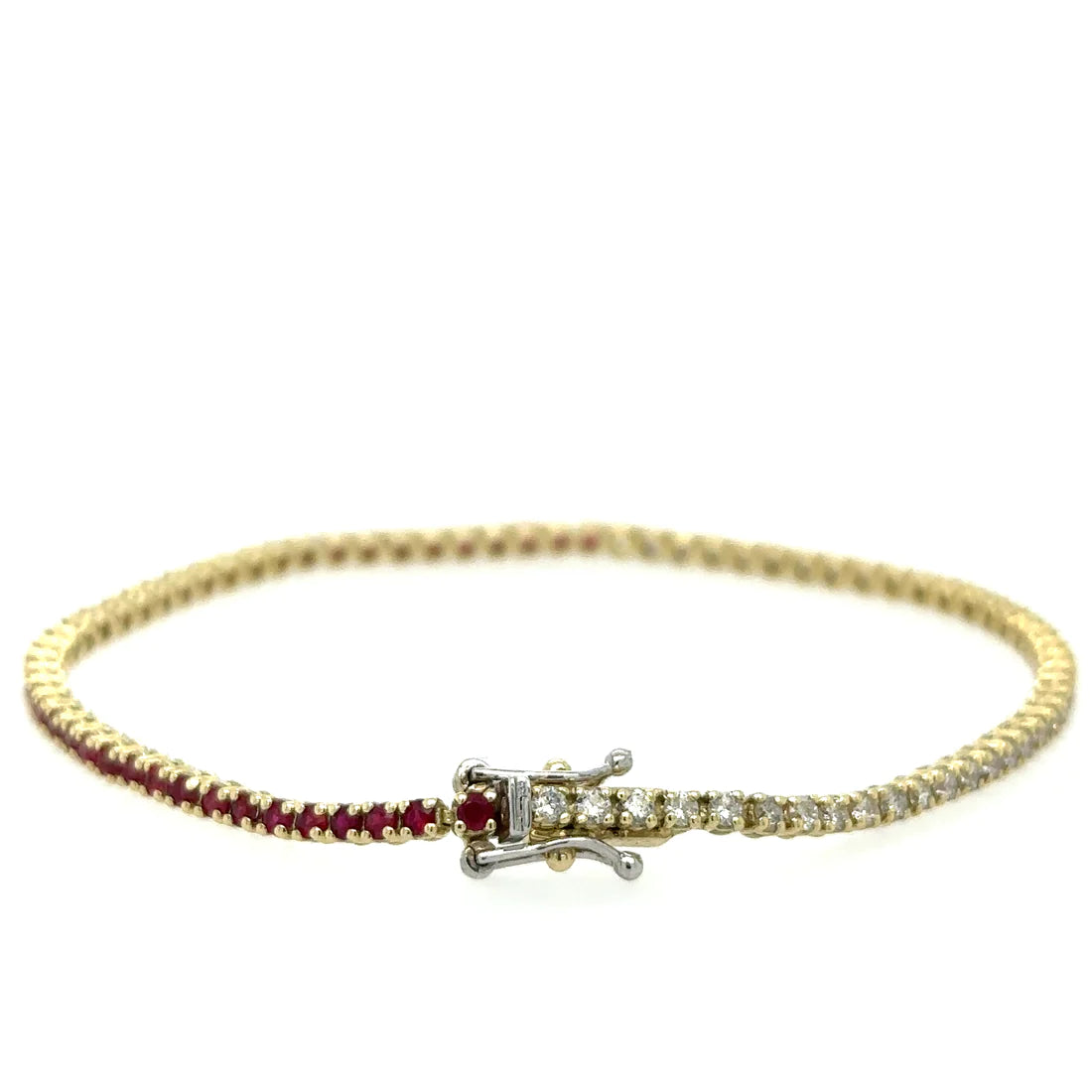 Diamonds / Ruby Tennis Bracelet