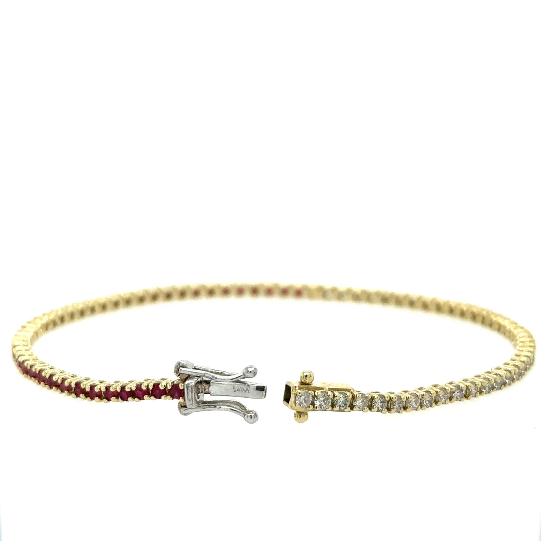 Diamonds / Ruby Tennis Bracelet