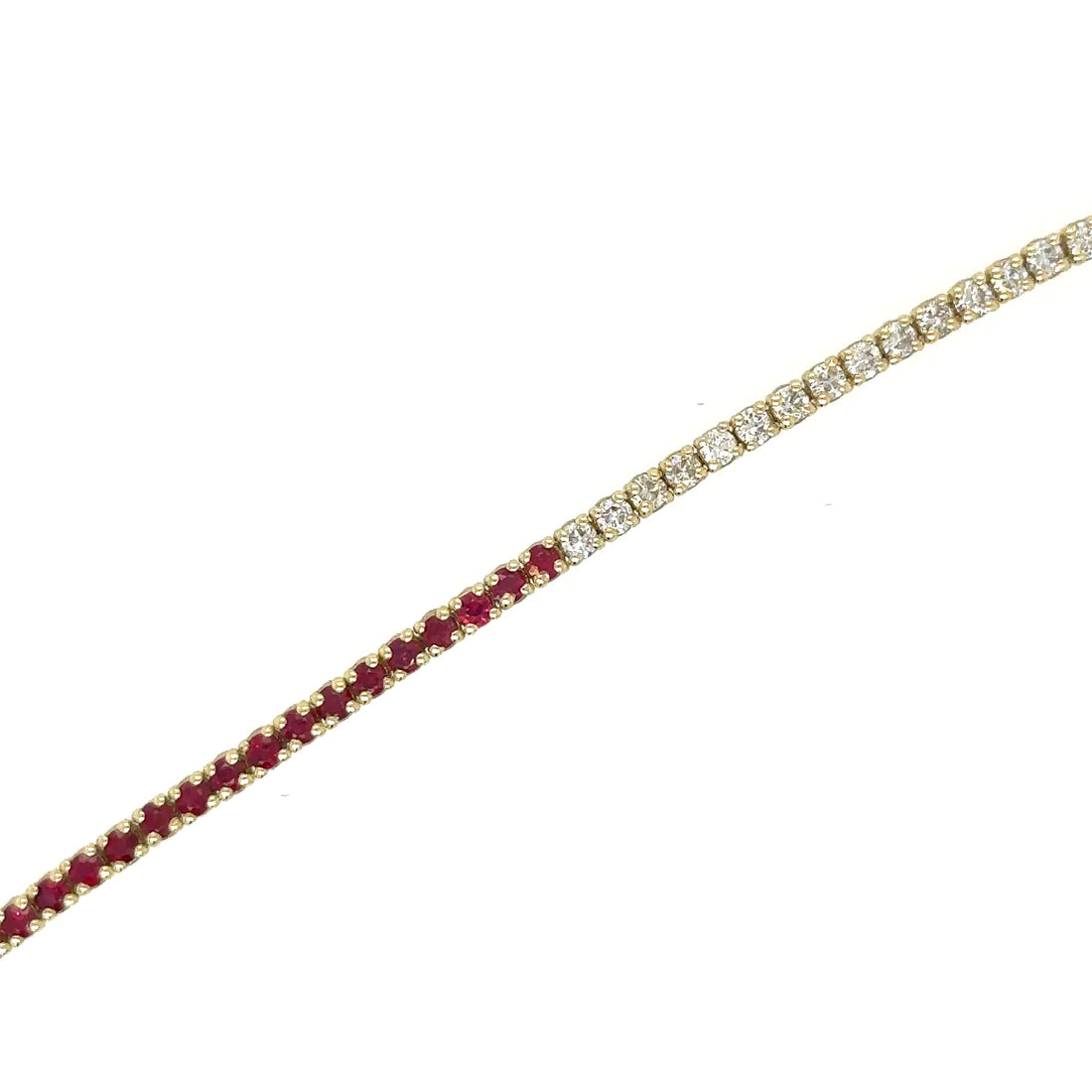 Diamonds / Ruby Tennis Bracelet
