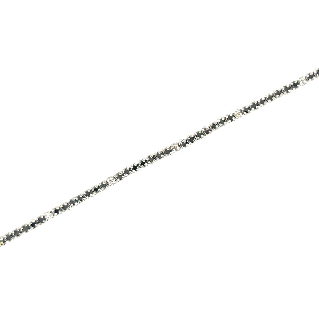 White Gold Black and White Diamond Bracelet