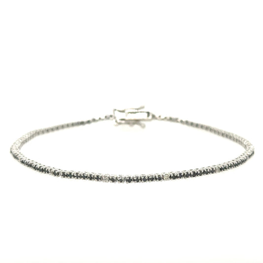 White Gold Black and White Diamond Bracelet