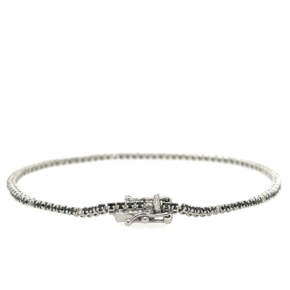 White Gold Black and White Diamond Bracelet