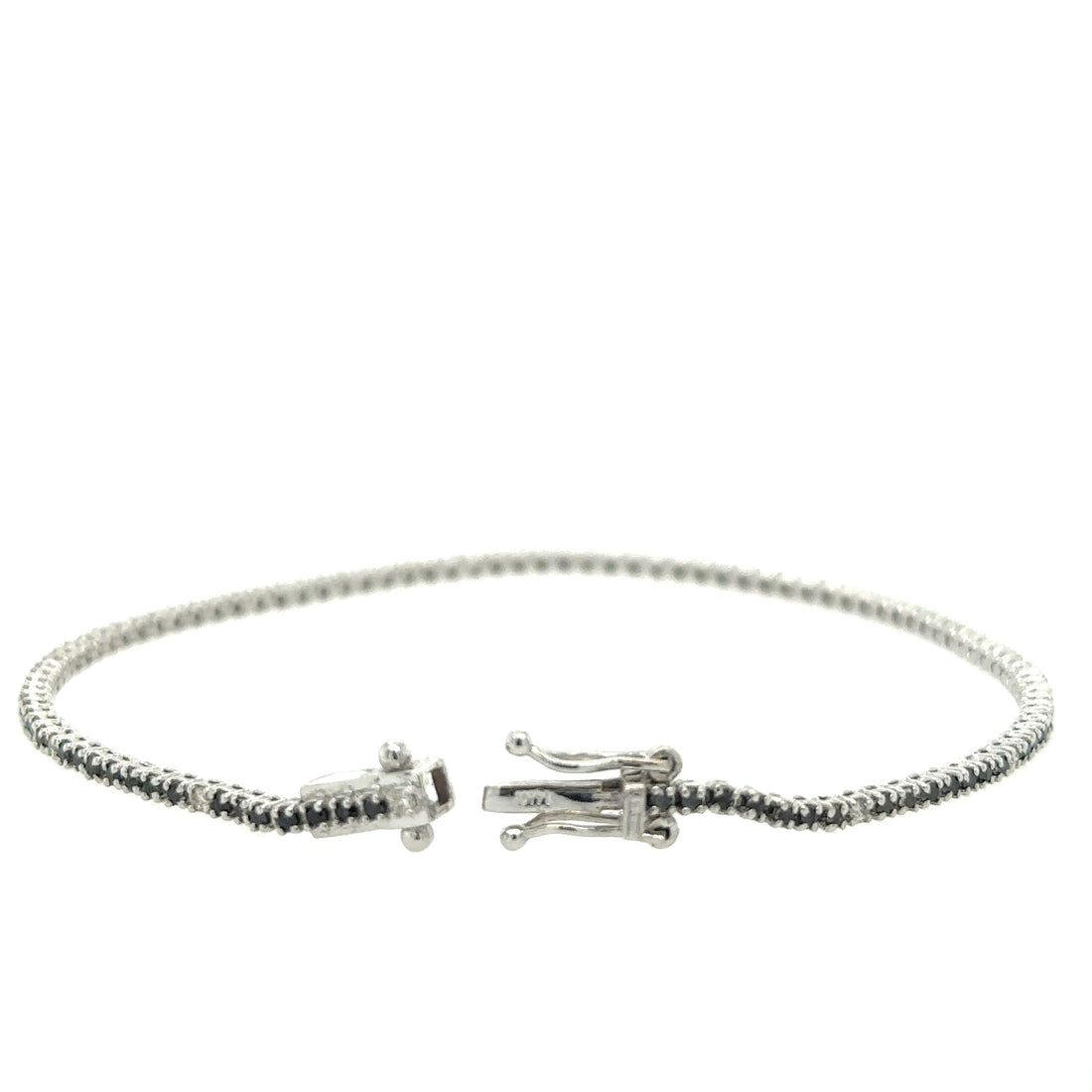 White Gold Black and White Diamond Bracelet
