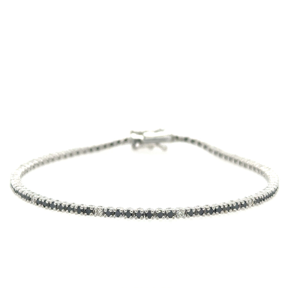 White Gold Black and White Diamond Bracelet