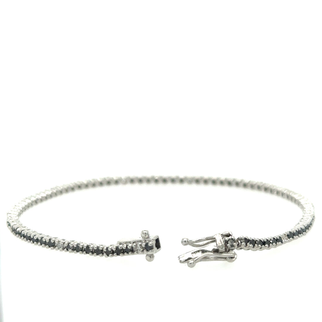 White Gold Black and White Diamond Bracelet