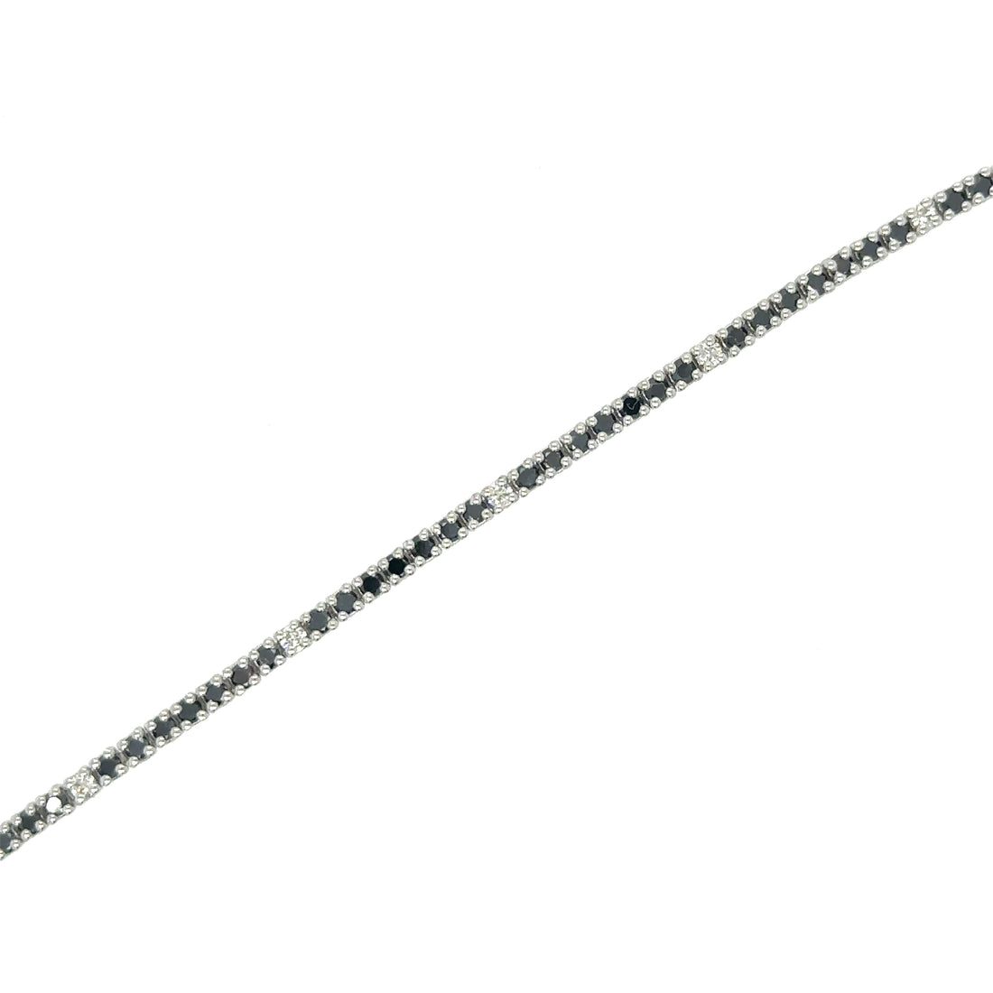 White Gold Black and White Diamond Bracelet