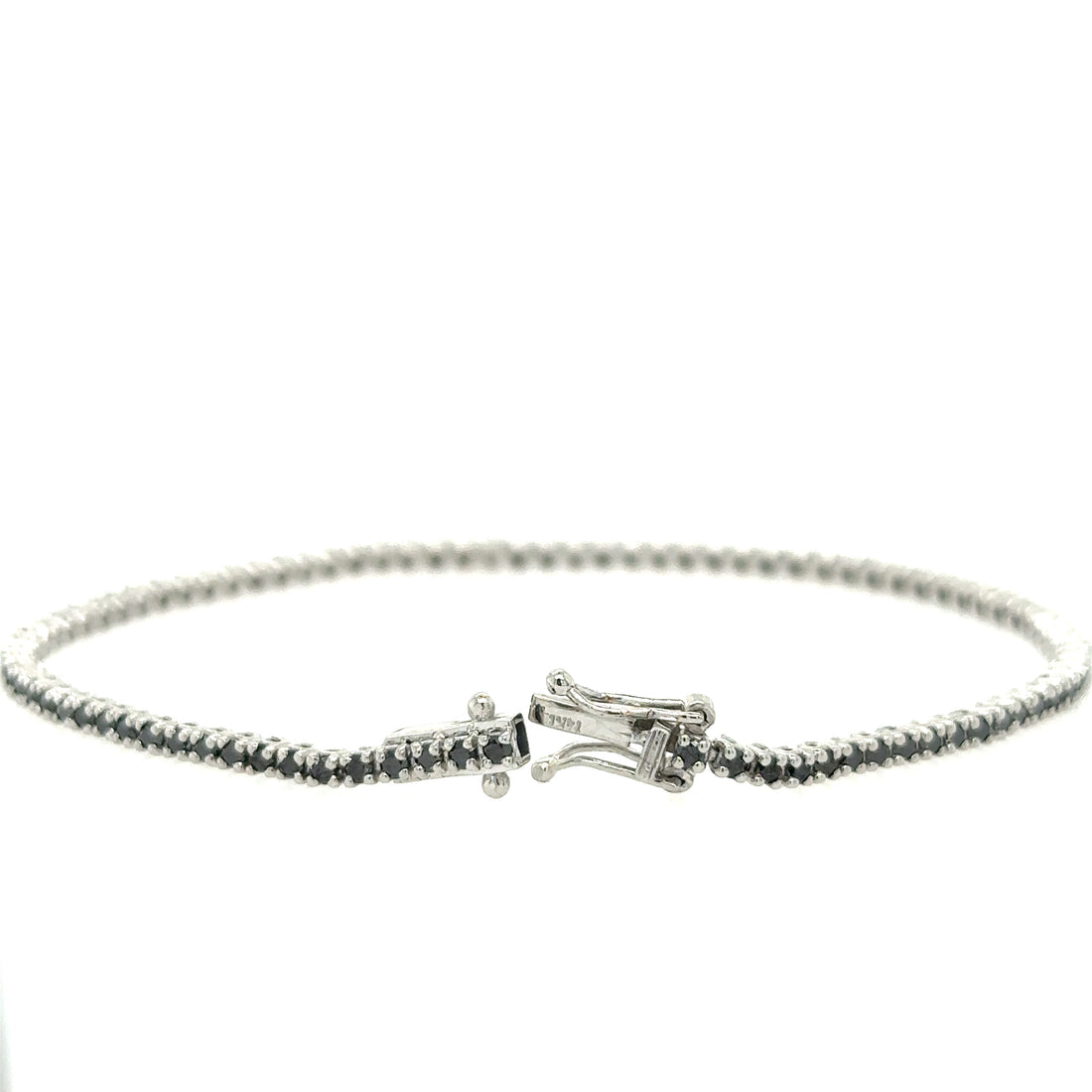 White Gold Black Diamond Bracelet