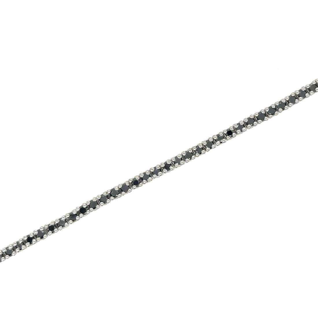 White Gold Black Diamond Bracelet
