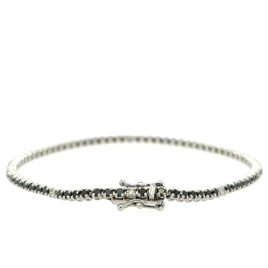 White Gold Black and White Diamond Bracelet