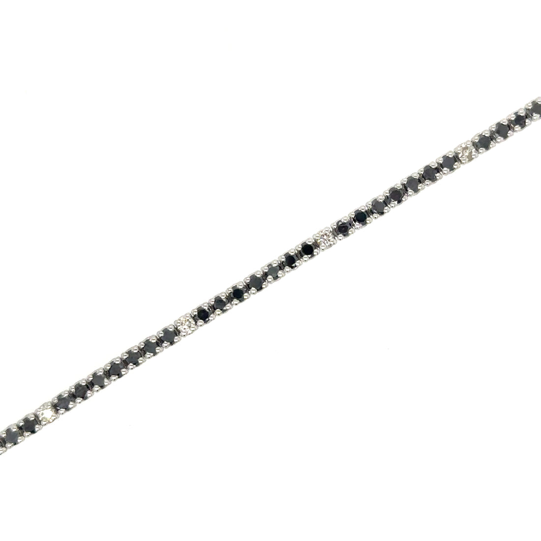 White Gold Black and White Diamond Bracelet