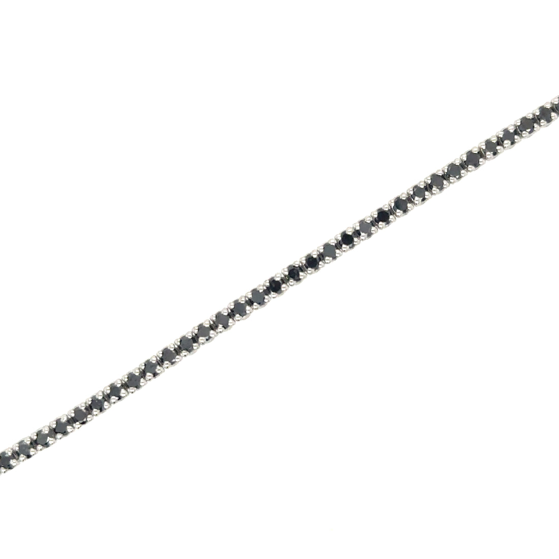 White Gold Black Diamond Bracelet