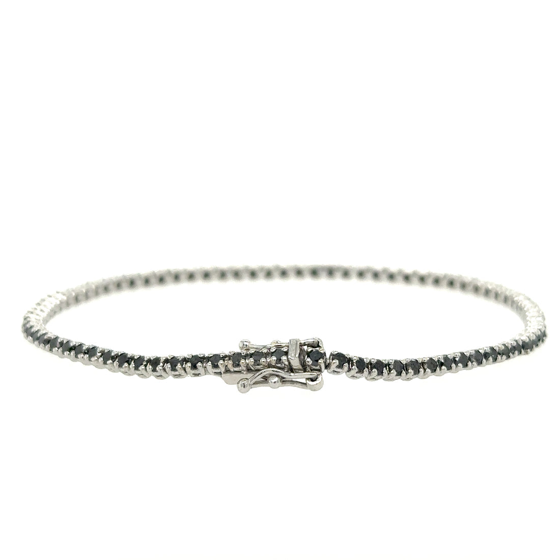 White Gold Black Diamond Bracelet